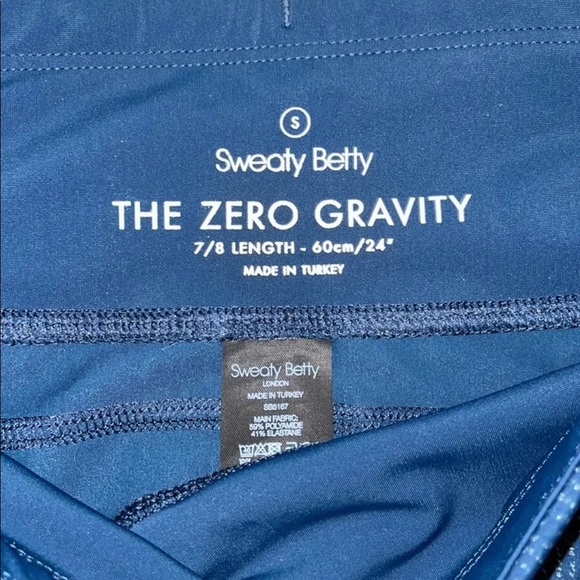 Sweaty Betty The Zero Gravity 7/8 Leggings in Blue Shimmer-NWOT, Size small - Picture 7 of 7